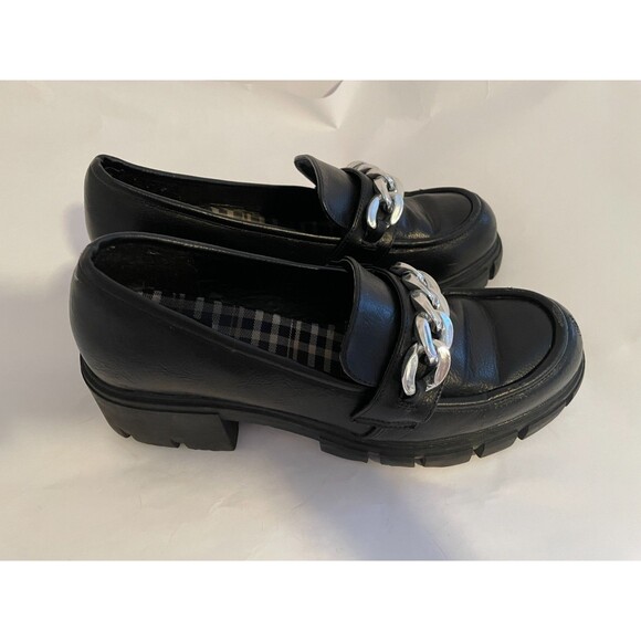 Dirty Laundry Women’s Chunky Platform Loafers Size 9 Black Lug Sole Y2k Grunge - Picture 1 of 7